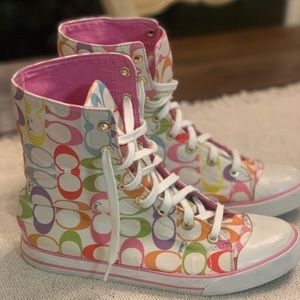 COACH HIGHTOP SNEAKERS Bonney Style size 8